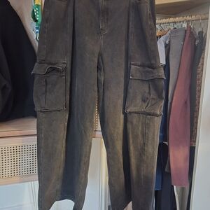 Eloquii Charcoal Cargo Jeans